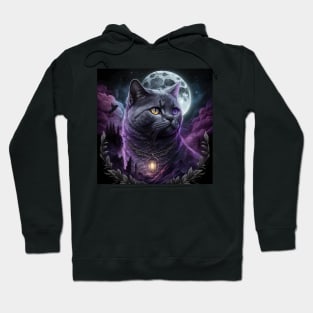 British Shorthair And The Moon Hoodie